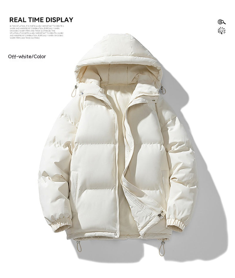 Men'S Hoodie Padded Coat Thickened Cotton-Padded Clothes Loose Casual Cotton-Padded Jacket