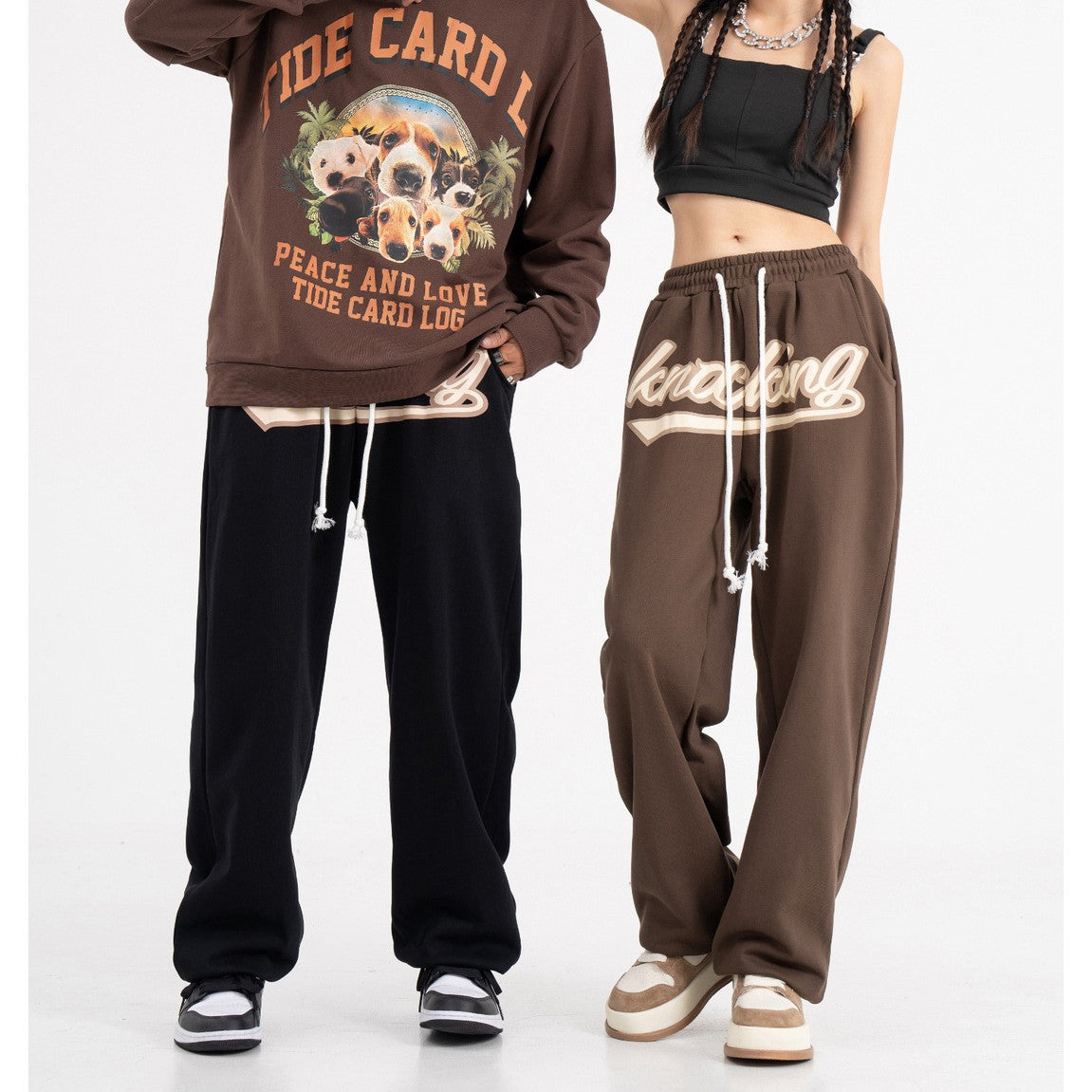 Versatile and Casual Street Hip-Hop American Sweatpants