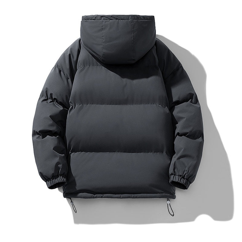 Men'S Hoodie Padded Coat Thickened Cotton-Padded Clothes Loose Casual Cotton-Padded Jacket