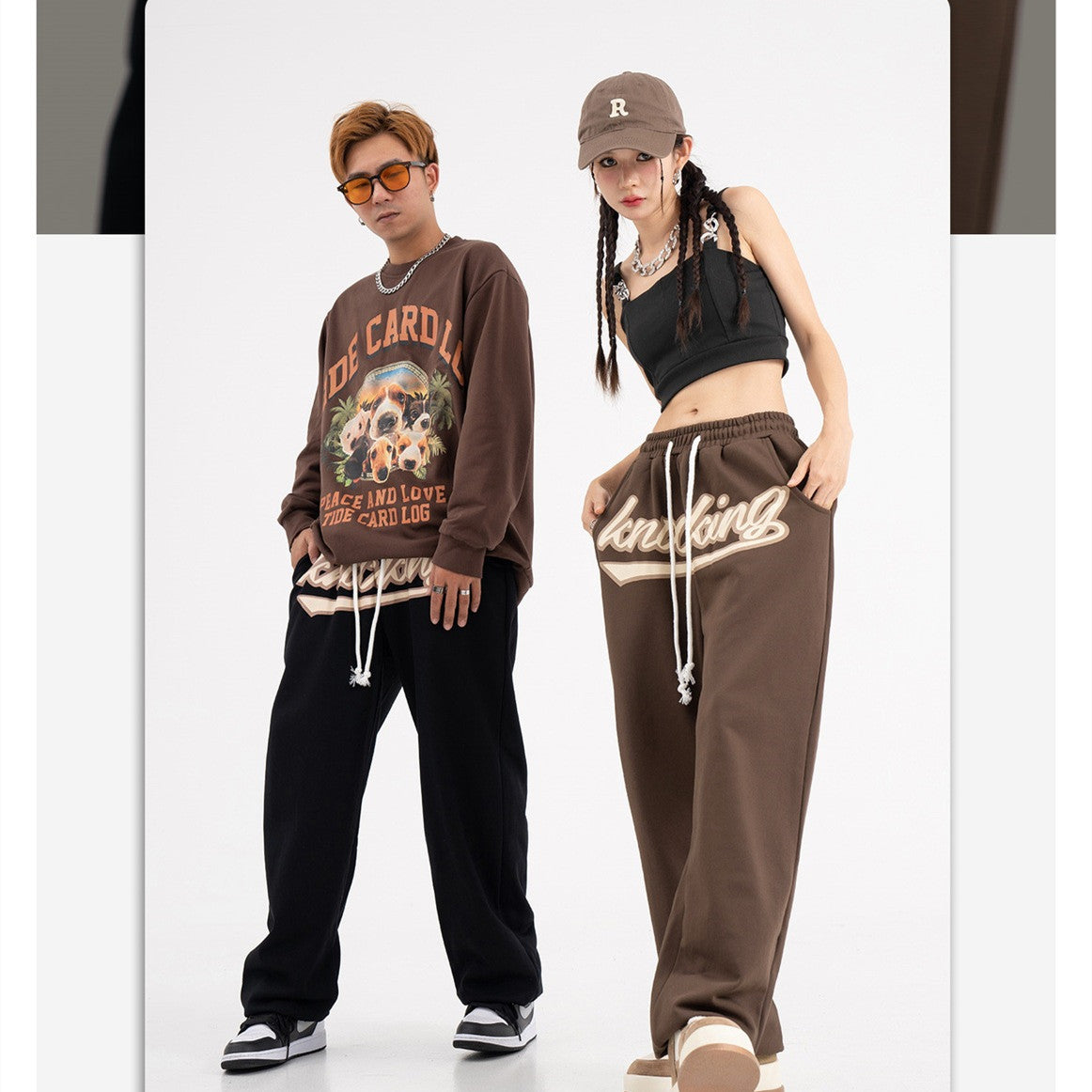 Versatile and Casual Street Hip-Hop American Sweatpants